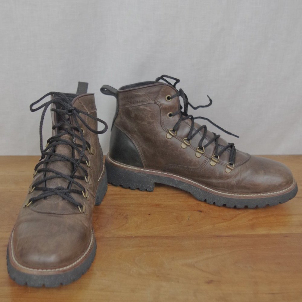 Geox  Amphibiox Two Tone Leather Men's Lug Sole Ankle Boots Size 11